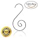 Cualfec Cualfec 120 Pcs Christmas Ornaments Hooks Christmas Tree Hanger Great for Christmas Tree Decoration - Silver  - Image 2