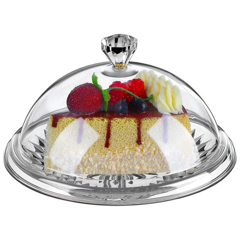 1 set of Cover Tray Smooth Cake Serving Tray Western Round Plate - Image 1