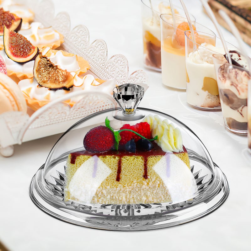 1 set of Cover Tray Smooth Cake Serving Tray Western Round Plate - Image 3