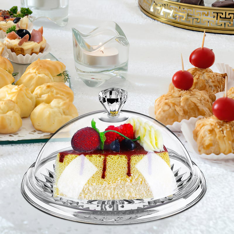 1 set of Cover Tray Smooth Cake Serving Tray Western Round Plate - Image 4