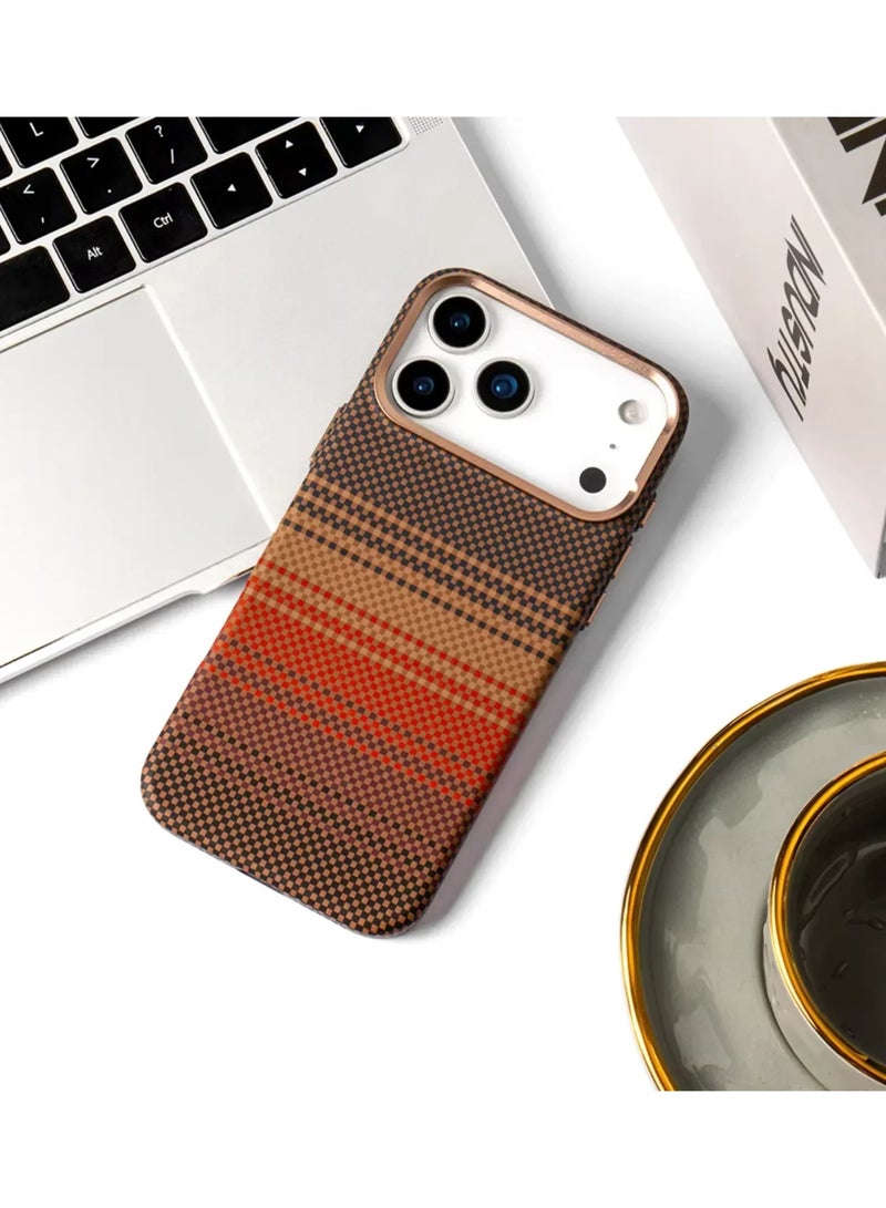 SHOPI غطاء آيفون 17 برو – غلاف من ألياف الكربون بتصميم ألياف أراميد فائق النحافة وملمس منسوج فاخر - Image 2