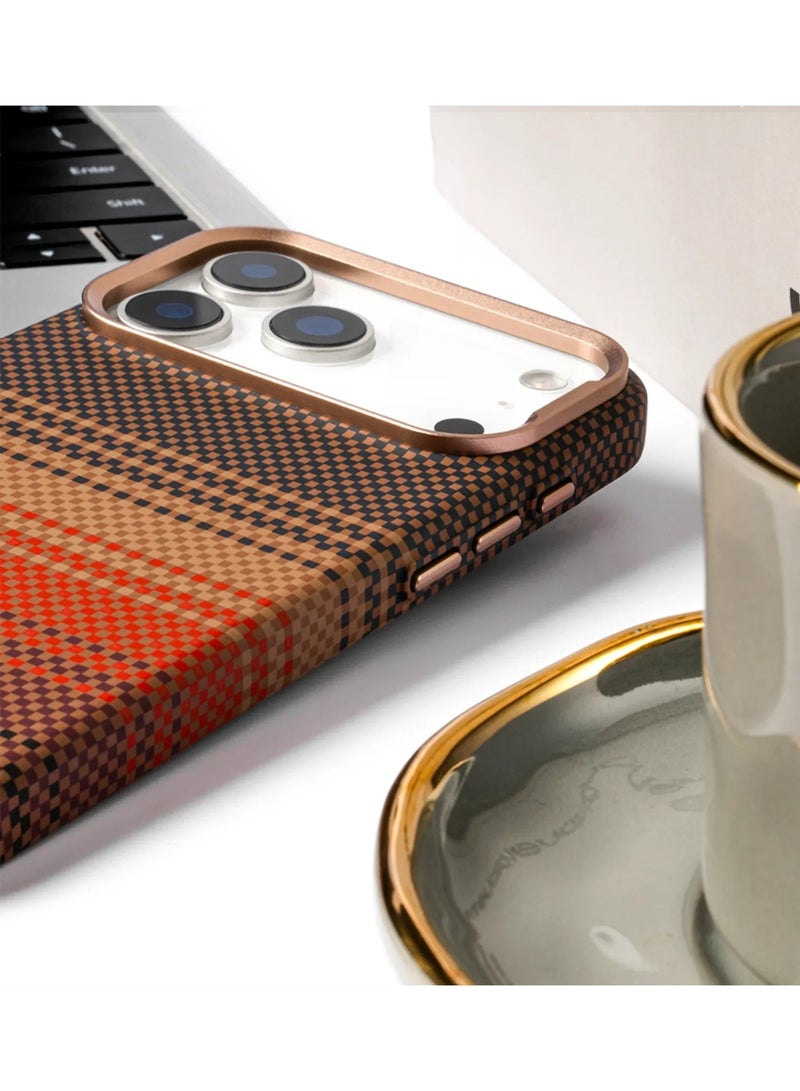 SHOPI غطاء آيفون 17 برو – غلاف من ألياف الكربون بتصميم ألياف أراميد فائق النحافة وملمس منسوج فاخر - Image 3