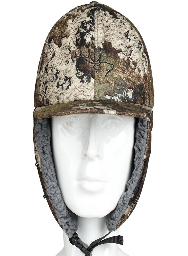 EDTREK Waterproof Trapper Hat with Face Mask for Coldest Conditions - Backcountry Winter Bomber Hat(Strata camo, Large) - Image 3