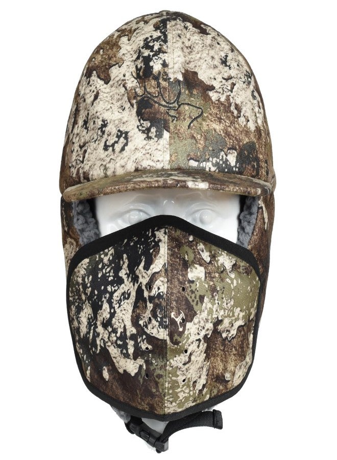 EDTREK Waterproof Trapper Hat with Face Mask for Coldest Conditions - Backcountry Winter Bomber Hat(Strata camo, Large) - Image 2