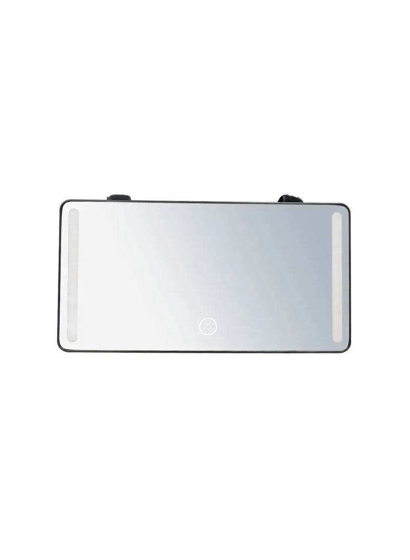 Generic Car LED Lighted Makeup Mirror, 60 LEDs, Touch Control, 3 Light Modes, Rechargeable 1500mAh Lithium Battery, USB-C Charging, for Car, Home, Office Use  - Image 1