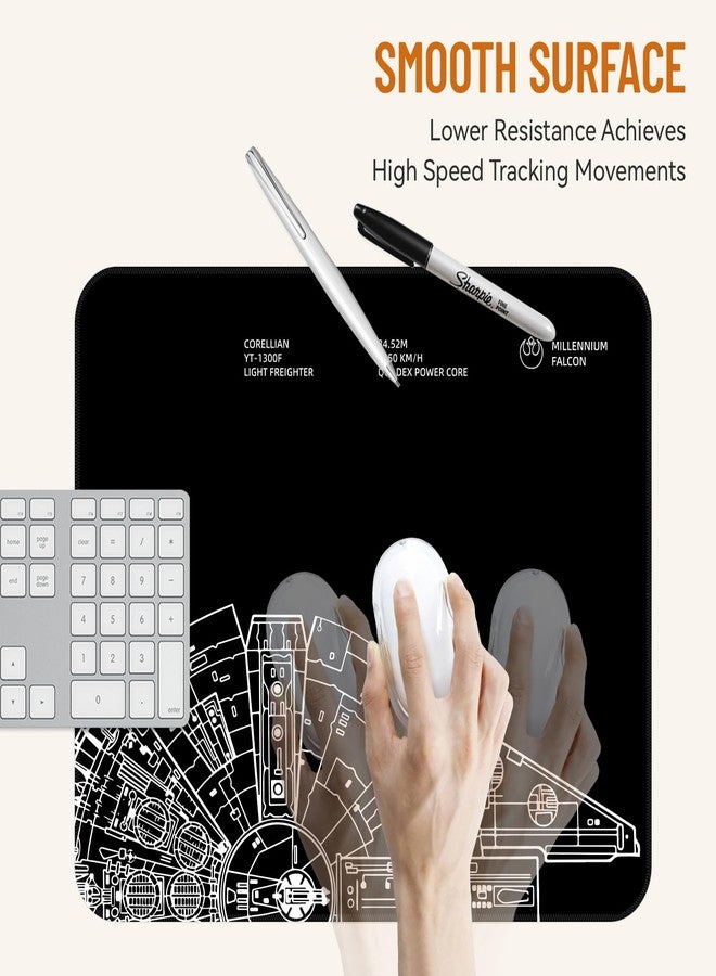 Stanoha Cute Mousepad Computer Kawaii Cool Mousepad Cool Women Black Design Kids Boys Girls Teen Funny Fun Modern Decorative Men Small Office MouseMat for Laptop - Image 3