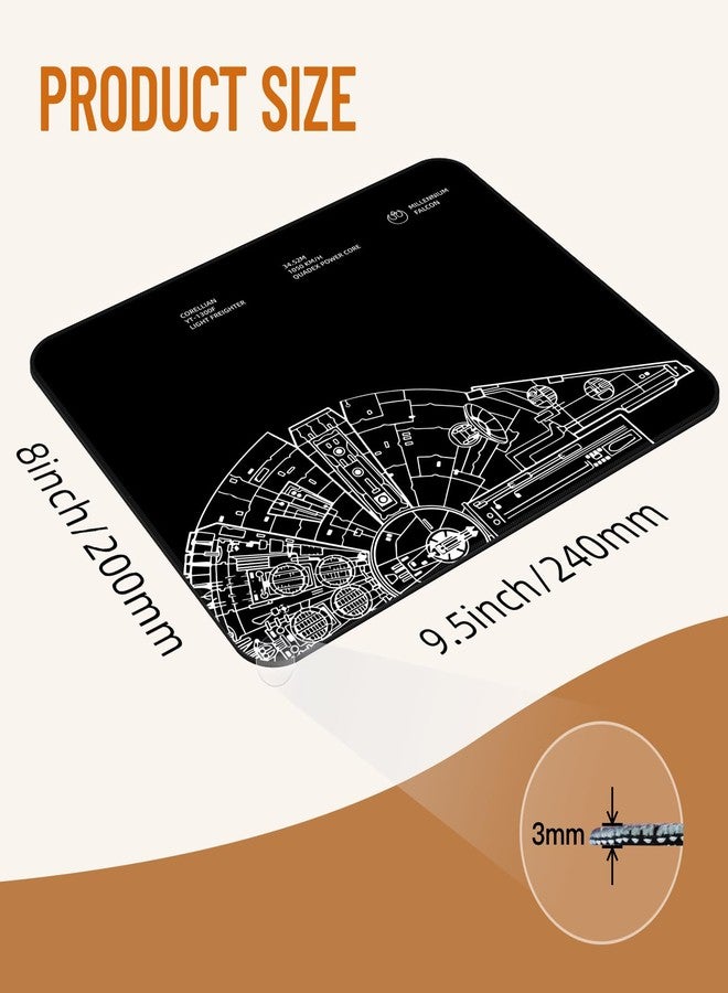 Stanoha Cute Mousepad Computer Kawaii Cool Mousepad Cool Women Black Design Kids Boys Girls Teen Funny Fun Modern Decorative Men Small Office MouseMat for Laptop - Image 2