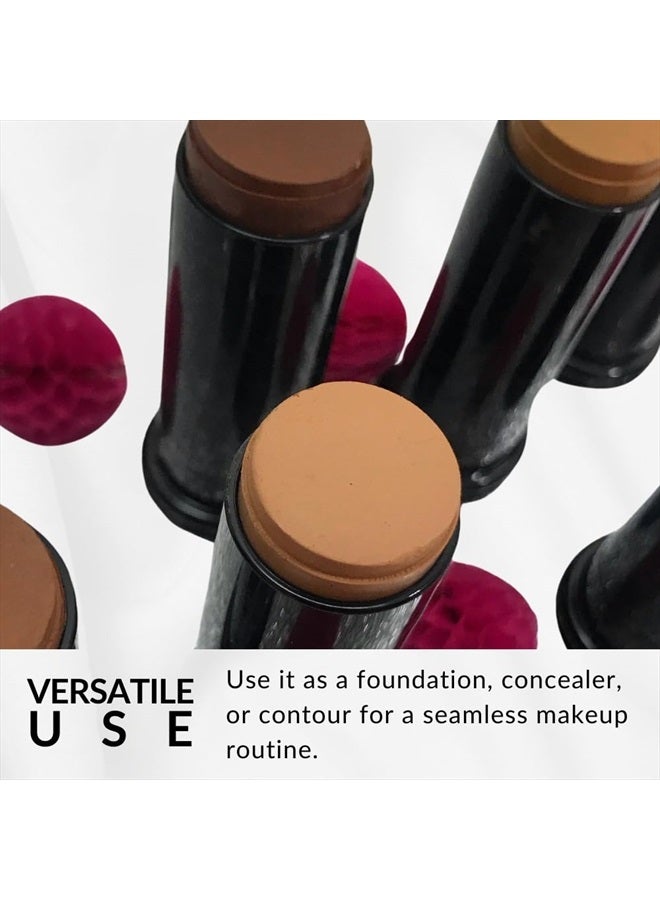 Flori Roberts Base Strokes Crème Foundation Stick by Flori Roberts, Full Coverage for Women of Color or Deeper Skin Tones, Long Lasting Makeup, Natural Finish, Complexion Concealer & Corrector  - Image 5