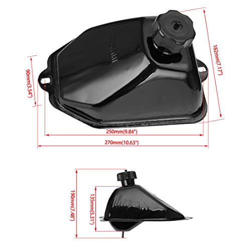 FVRITO Metal Gas Fuel Petrol Tank for 50cc 70cc 90cc 110cc 125cc Sunl Coolster Roketa Taotao ATA JCL Baja Motorsports BMS Vitacci Rider RPS Sej ICEbear Eagle Peace kazuma ATV Quad Chinese 4 Wheeler - Image 3