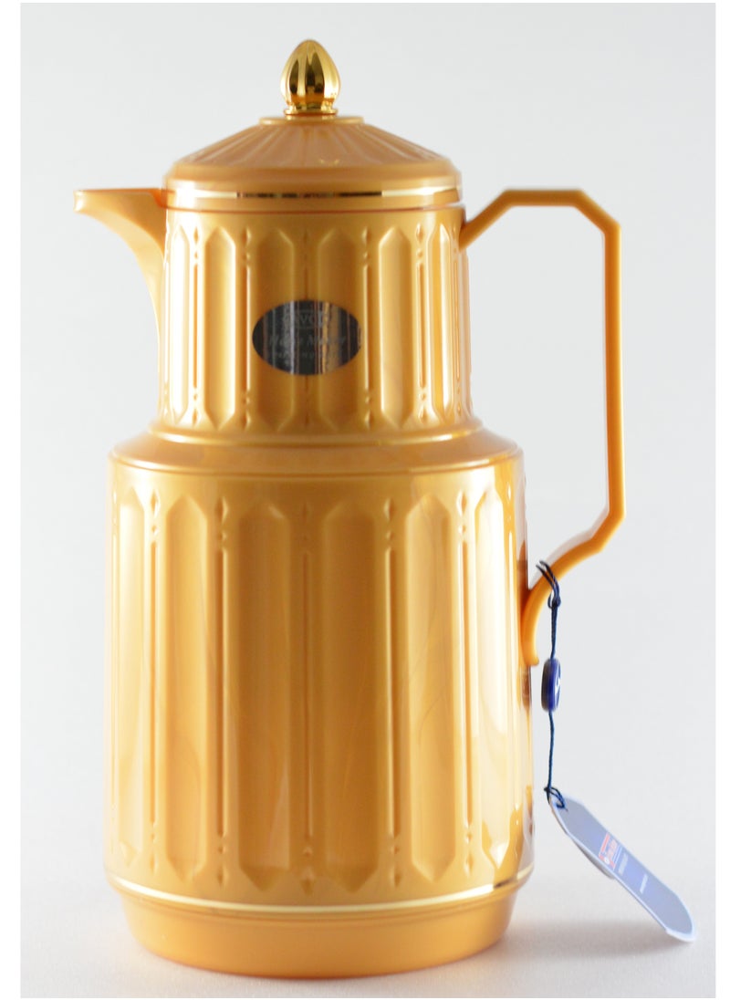 Home Maker Tea & Coffee Flask, 1 Liter, Golden 
