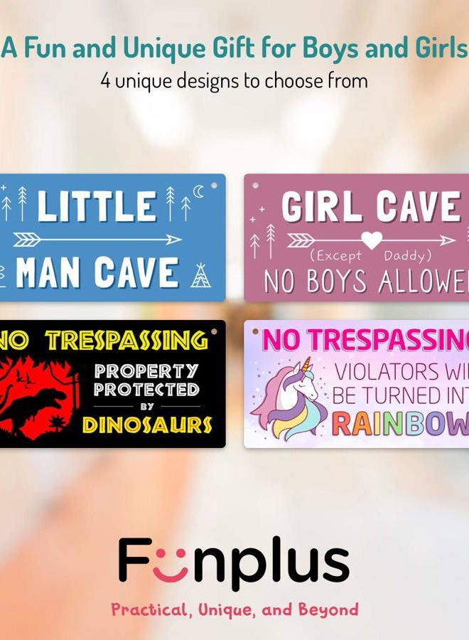 Fun-Plus Girl Cave Sign, Decorations for Bedroom, 12″x6″ PVC Plastic Decoration Hanging for Kids Room & Door, No Boys Allowed, Room Decor … - Image 5