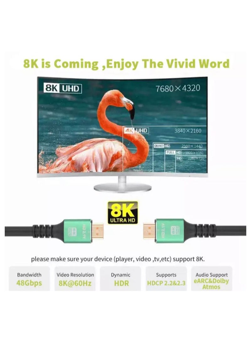 8K Ultra HD2.1V Premium High Speed HDTV HDMI Cable 3M  - Image 5