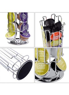 Alissa 24 Capsule Coffee Pod Holder Stand Rack Coffee Pod for Nescafe Dolce Gusto Silver  - Image 5