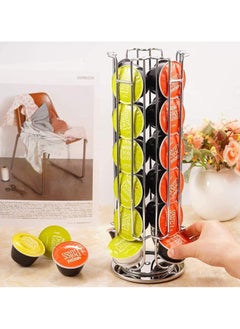 Alissa 24 Capsule Coffee Pod Holder Stand Rack Coffee Pod for Nescafe Dolce Gusto Silver  - Image 4