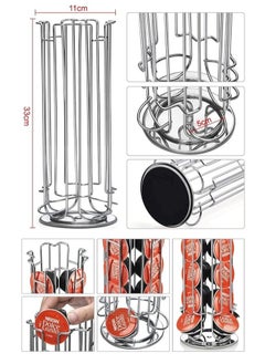 Alissa 24 Capsule Coffee Pod Holder Stand Rack Coffee Pod for Nescafe Dolce Gusto Silver  - Image 3