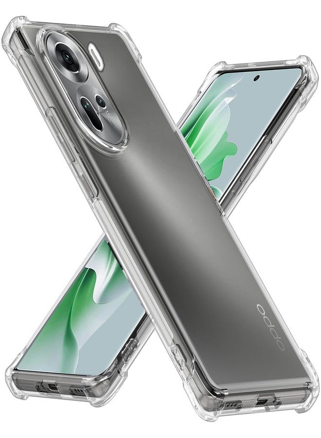 جراب USTIYA لهاتف Oppo Reno 11 5G (غير متوافق مع 11F) غطاء حماية شفاف من مادة TPU بأربعة زوايا، ناعم وشفاف - Image 1