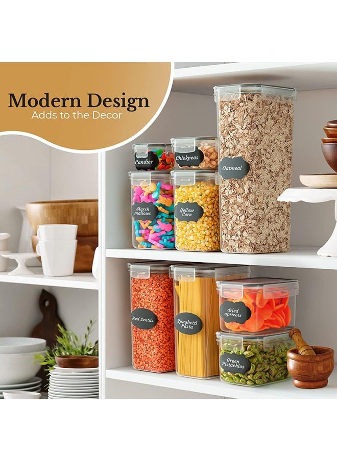 Arabest - 36 Pack Cereal & Dry Food Storage Containers,Stackable Boxes Containers for Kitchen Food,Airtight Plastic Kitchen Storage Organizer for Sugar, Snack, Baking Supplies - Image 1
