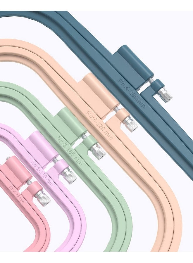 Pllieay 5 Pieces 5 Sizes Square Embroidery Hoops Abs Plastic Embroidery Hoops For Diy Embroidery Craft - Image 2