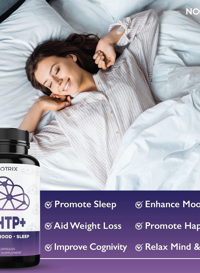 Nootrix 5-HTP+ من نوتريكس - (عبوة 2) 120 كبسولة - 200 ملغ بالإضافة إلى الكالسيوم - غير معدلة وراثيًا، خالية من الغلوتين - Image 5