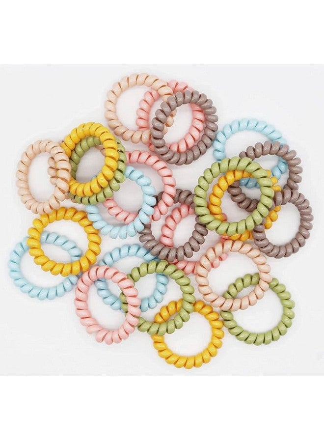 Gemocracy sprial Telephone Wire | Spiral Elastic Band | Bracelet | Ponytail Holder Hair Rubber Bands (pack of 15 pcs) - Image 3