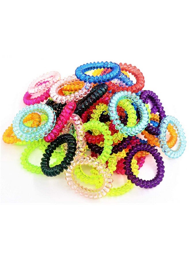 Gemocracy sprial Telephone Wire | Spiral Elastic Band | Bracelet | Ponytail Holder Hair Rubber Bands (pack of 15 pcs) - Image 2