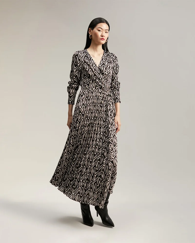 Lola Casademunt Two-tone monogram dress
