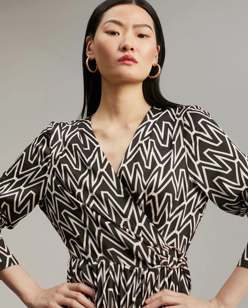 Lola Casademunt Two-tone monogram dress