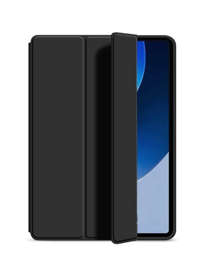 لـ Redmi Pad Pro 12.1 بوصة / Xiaomi POCO Pad 12.1 بوصة غطاء الحالة ، التلقائي الاستيقاظ / النوم ، لمس الجلد المريح ، غطاء واقي ثلاثي الوقوف النحيف مع TPU الناعمة الظهر ، أسود - Image 1