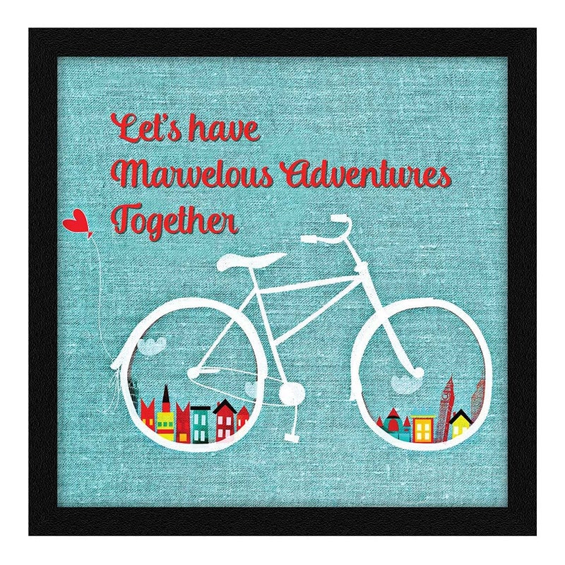 ArtX Paper Motivational Quote Lets Have Marvelous Adventures Together Wall Frame Art Painting Multicolor Motivational 13X13 in Set of 1
