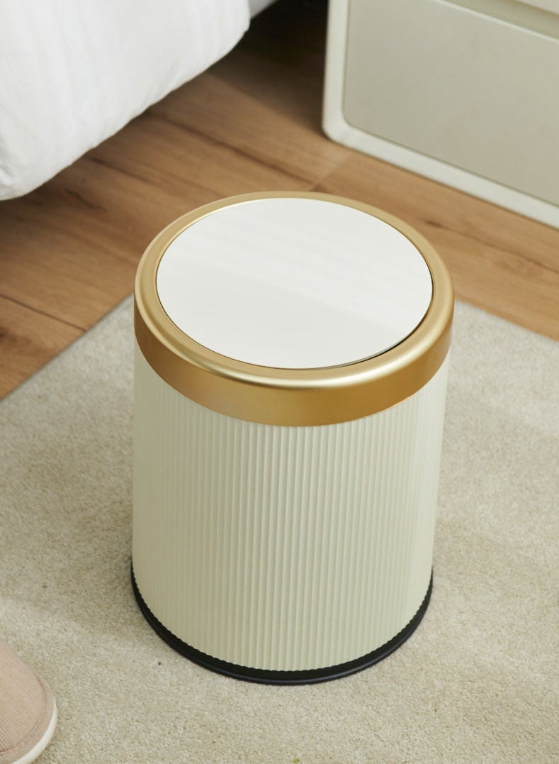 Monda 15L Double Barrel Trash Can High Appearance For Home Living Room Kitchen Bedroom Indoor Outdoor New Style Light Luxury Press Type With Lid​ - Image 2
