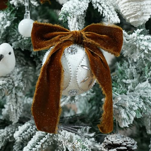 MAYREEL 2 Inch Brown Velvet Ribbon Hand Torn Mahogany Silk Frayed Edge for Bridal Bouquets Invitations Wedding Vow Books Gift Baskets Hair Bows 3 Yards - Image 5