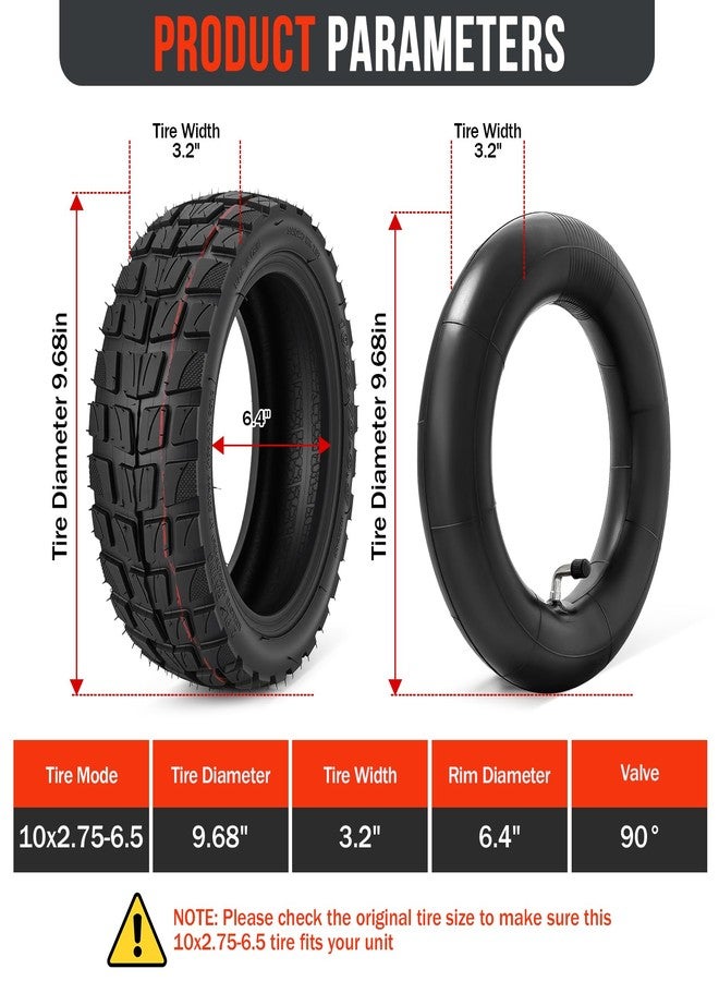 Mopillos 10x2.75-6.5 Scooter Tire and Tube Set,70/65-6.5 Off Road tire tube - Image 2