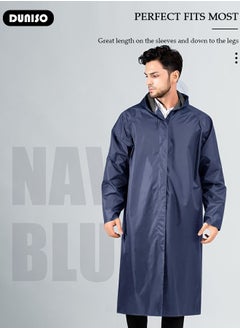 DUNISO Reusable Rain Coat for Adult, Oxford Cloth Waterproof Rain Weat, Lightweight Comfortable Raincoat for Outdoor Camping Fishing, Portable Rain Ponchos for With Hood and Drawstring  - Image 5