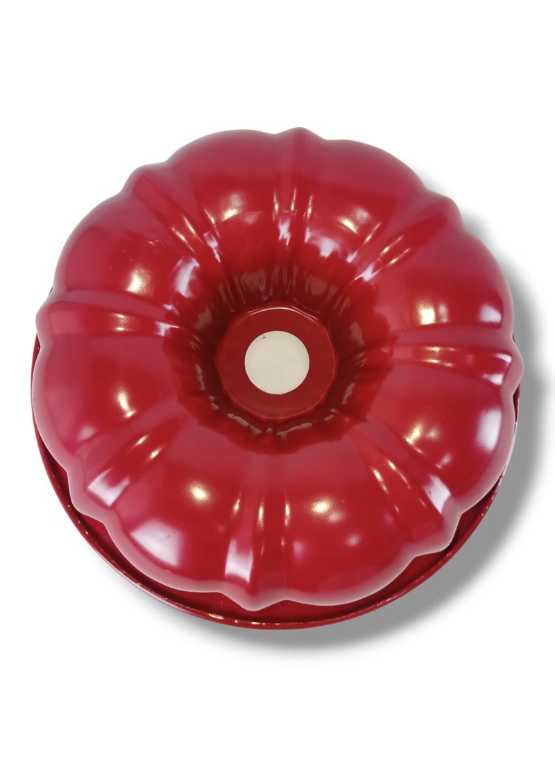 قالب كيك دائري معدني غير لاصق - لون أحمر - Image 3