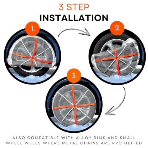 AutoSock for Passenger Vehicles HP698, Snow Socks for Tires, Pack of 2 - Image 2