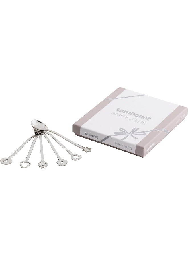 Sambonet مجموعة سامبونيت 'ليفينغ' من 6 ملاعق حفلات بورتافورتونا، ستانلس ستيل