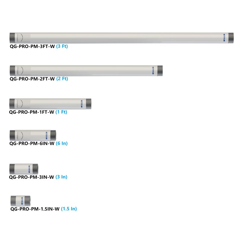 QualGear QG-PRO-PM-3FT-W Pro-AV 1.5" Npt Threaded Pipe, 3' Length Projector Accessory - Image 4