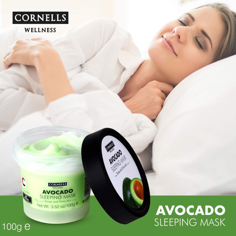 Cornells Wellness, Moisturize & Nourish, Avocado Sleeping Mask 100G, For Unisex - Image 4