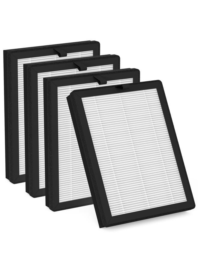 XBWW 4 Packs ClearAir-A5 Replacement Filter Compatible with Vewior ClearAir-A5 A5 Air Cleaner Purifier, 3-in-1 Filter of H13 True HEPA,Activated Carbon Filter and Nylon Pre-Filter - Image 1