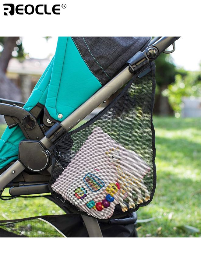 REOCLE Baby's Stroller Cargo Net with Mesh Bag Design and Adjustable Straps Universal Organizer Attachment with Non-Slip Feature for Baby Accessories Storage - Image 4