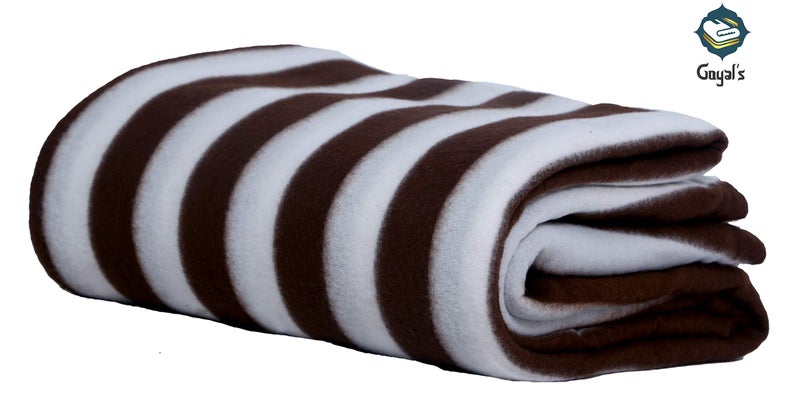 Goyal's ® Fleece 250 TC Single Bed Blanket- Set of 4 (Multicolor Stripes) - Image 5