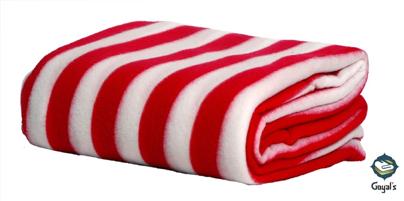 Goyal's ® Fleece 250 TC Single Bed Blanket- Set of 4 (Multicolor Stripes) - Image 4
