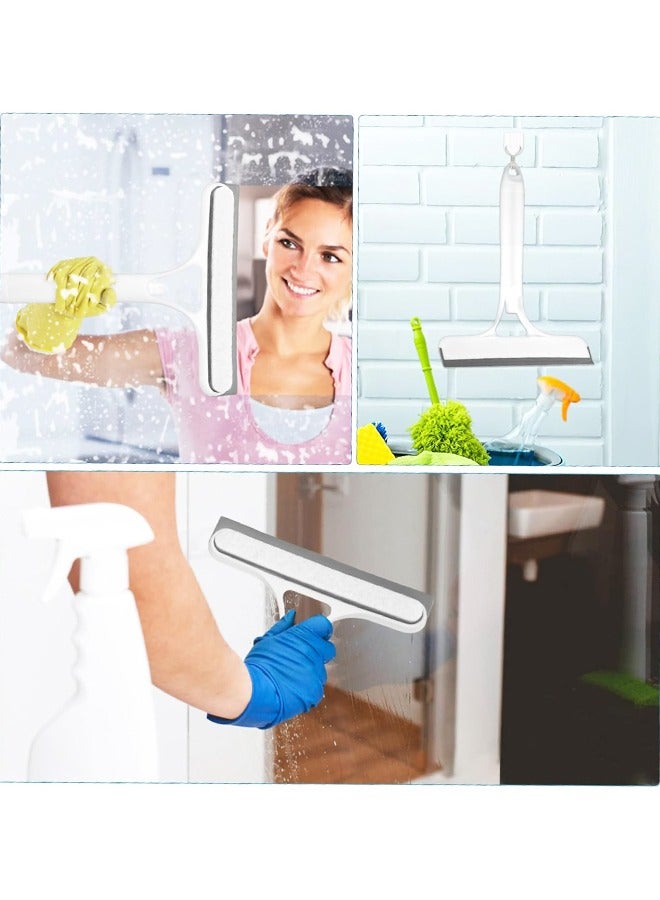Practical Window Cleaning Brush Double-Sided Squeegee Wiper and Sponge Scrubber Window Cleaning Tool for Home Car Office - Image 5