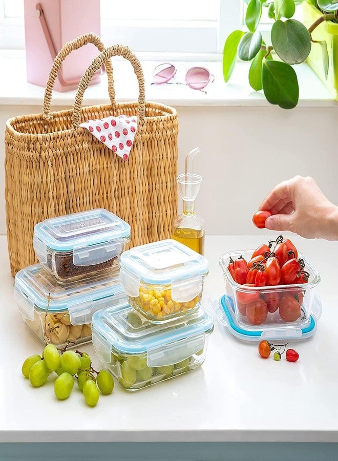 Moss & Stone 10-Piece Kitchen Glass Food Storage Containers Set with Lids, Clear Leak-Proof, BPA-Free Airtight Meal Prep Glass Containers - Oven, Freezer, Microwave & Dishwasher Safe - Image 5