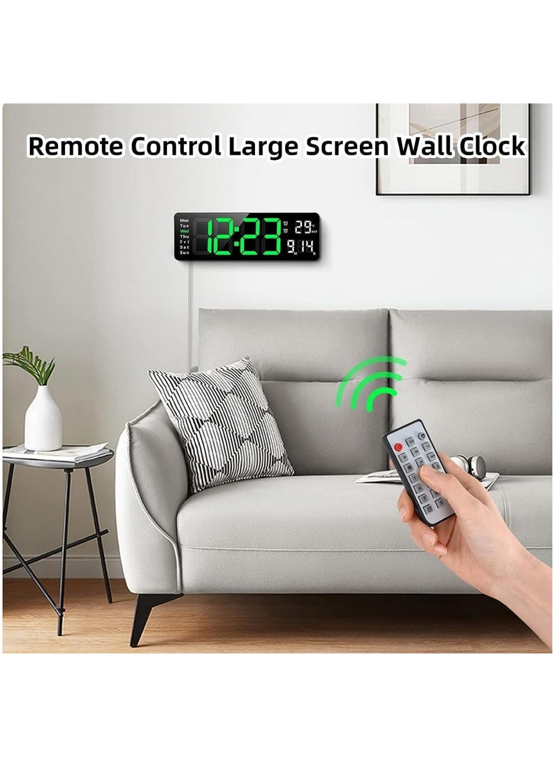 Digital Wall Clock with Large Display 16 inch Alarm Clock with Remote Control LED Digital Clock Large Clock Automatic Brightness Dimmer Big Clock with Date, Week, Temperature - pzsku/Z54EC6F1678BE9A967B34Z/45/_/1698114547/96b20a34-8398-4924-811f-6a3aa1d6f498