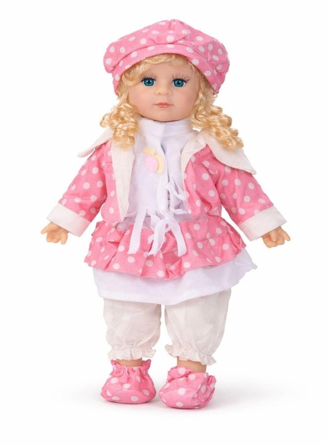 Dimitra Cute Baby Doll Soft Plush Musical Poem Baby Girl Doll |Big Size Original | Plush Soft Clothing |Cute Looking Poem Baby Girl Doll 40 cm (Colour and Dress as per Stock) - Image 1