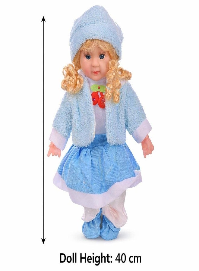 Dimitra Cute Baby Doll Soft Plush Musical Poem Baby Girl Doll |Big Size Original | Plush Soft Clothing |Cute Looking Poem Baby Girl Doll 40 cm (Colour and Dress as per Stock) - Image 5