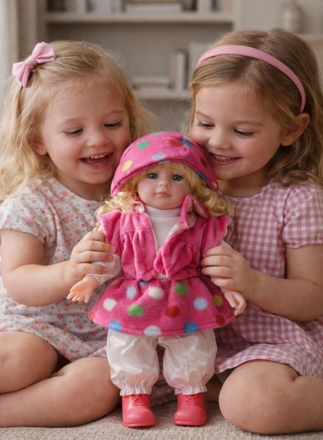 Dimitra Cute Baby Doll Soft Plush Musical Poem Baby Girl Doll |Big Size Original | Plush Soft Clothing |Cute Looking Poem Baby Girl Doll 40 cm (Colour and Dress as per Stock) - Image 4