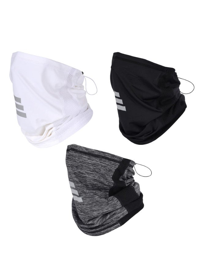 SHENGHUI 3 PCS Cooling Summer Face Cover Neck Gaiter Cooling Face Cover Sun UV Protection Neck Scarf Balaclava Bandanas for Men Women, 3 Colors, One Size - Image 1