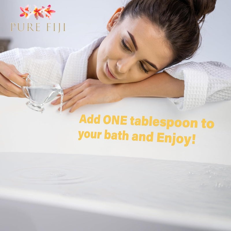 Pure Fiji Bath Oil Conditioning Body Moisturizer with Natural Ingredients Bath Essential for Women Moisturizing Bath Body Oil Coconut Milk Honey 8oz236ml - Image 4